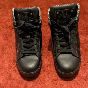 Pastry high top women's patent leather sneaker shoe, size 7M